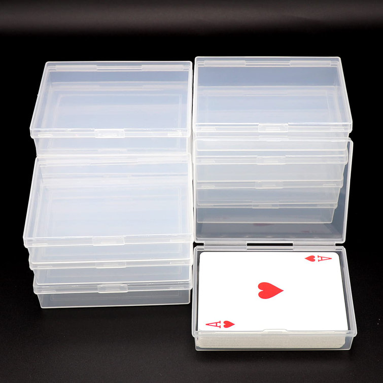 Rebrilliant 12 Pack Playing Card Deck Boxes, Empty Plastic Storage Box